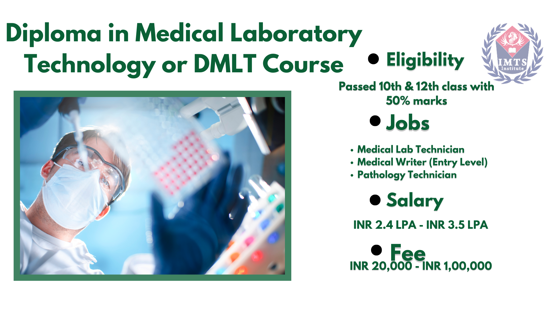 DMLT Course Eligibility, Fee, Syllabus, Admission 2023 in Top Colleges